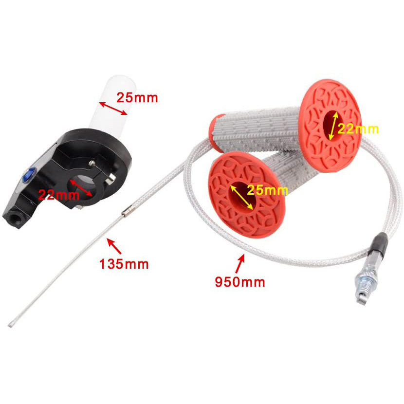 GOOFIT 32mm Visible Carburetor Twister Cable Handles Tuning Power Jet Acceleration Pump Case Replacement For 125cc - 150cc ATV