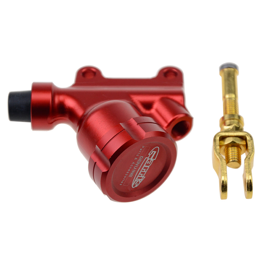 GOOFIT 41mm Red Rear Foot Brake Master Cylinder Hydraulic Brake Pump Replacement For Dirt Bike Pit Qua ATV