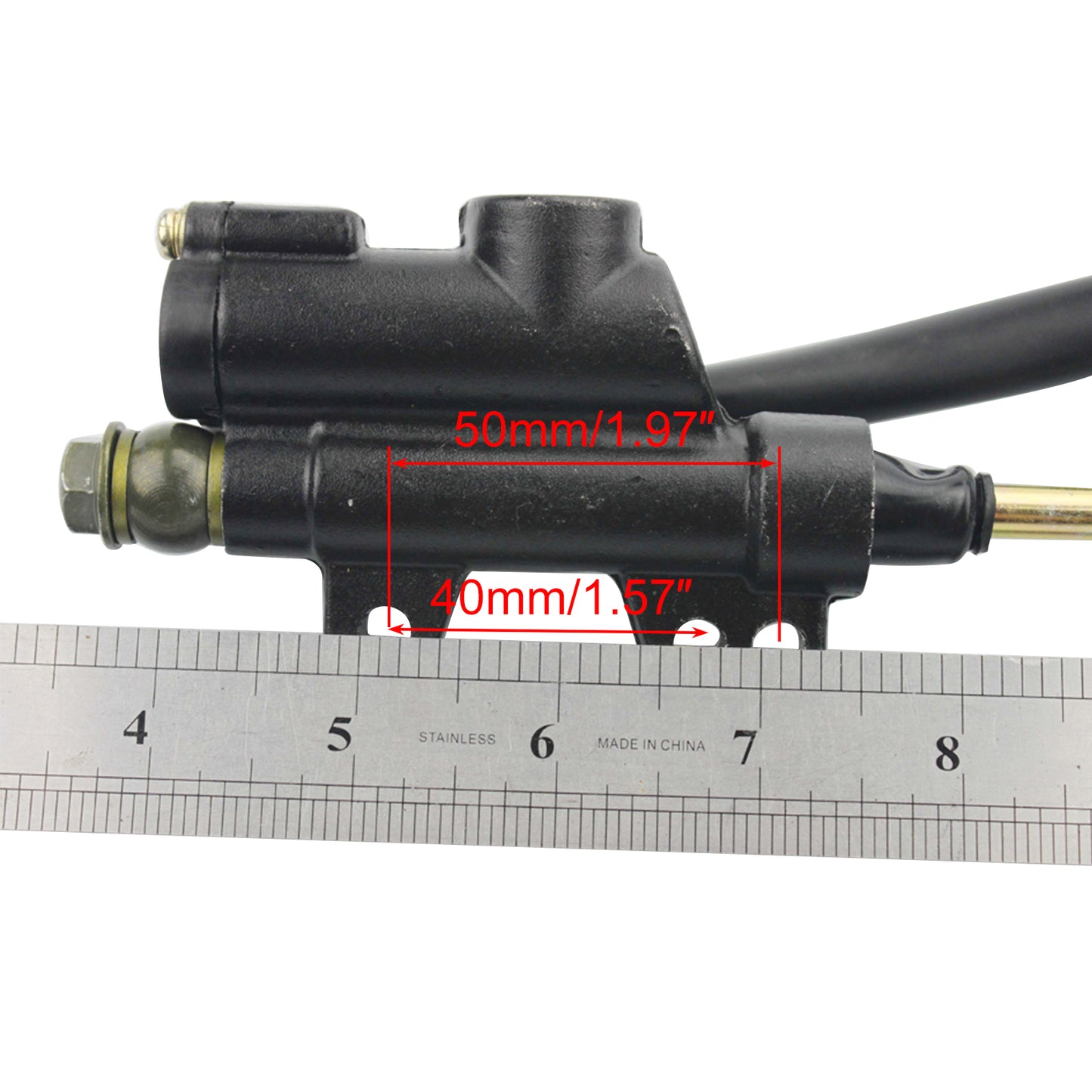 GOOFIT Rear Foot Disc Brake Master Cylinder Assembly With Brake Pads Replacement For 50cc 70cc 90cc 110cc 125cc ATV Dirt Bike