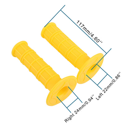 GOOFIT 7/8'' Yellow Handlebar Grips Replacement For Motorcycle Dirt Bike Pit Bike