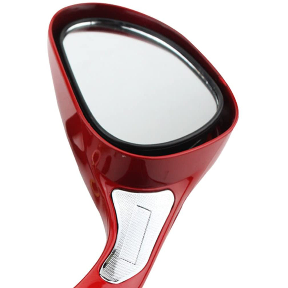 GOOFIT 8mm Red Side Rear View Mirror Mirror with Turn Signal Motorcycle Replacement for GY6 50cc 80cc 125cc 150cc 250cc Scooter Moped Motorcycle Rear