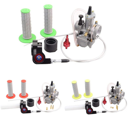 GOOFIT 30mm Visible Carburetor Twister Cable Handles Tuning Power Jet Acceleration Pump Case Replacement For 125cc - 150cc ATV