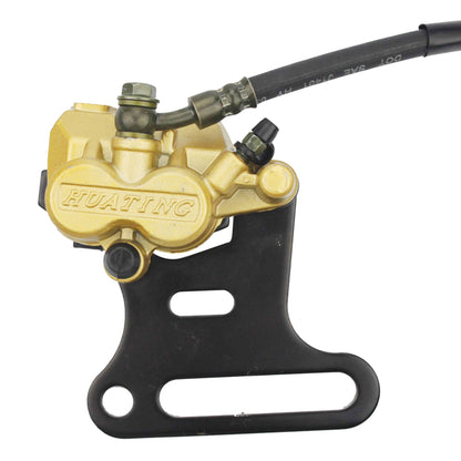GOOFIT Rear Hydraulic Caliper Brake Master Cylinder Assembly With Brake Pads Replacement For 70cc 110cc 125cc 150cc Atv Quad