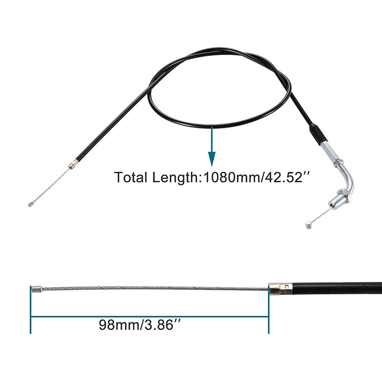 GOOFIT 42.52" Motorcycle Throttle Cable Replacement For 125cc 150cc 200cc 250cc China Moped Scooter Chinese Scooter ATV Quad Go Kart Moped
