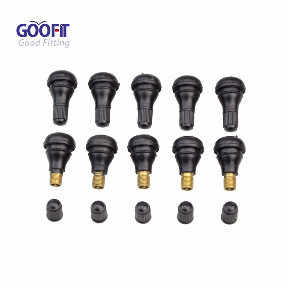 GOOFIT Tire Stem Valve Caps Aluminium Car Dustproof Caps Tire Wheel Stem Air Valve Caps