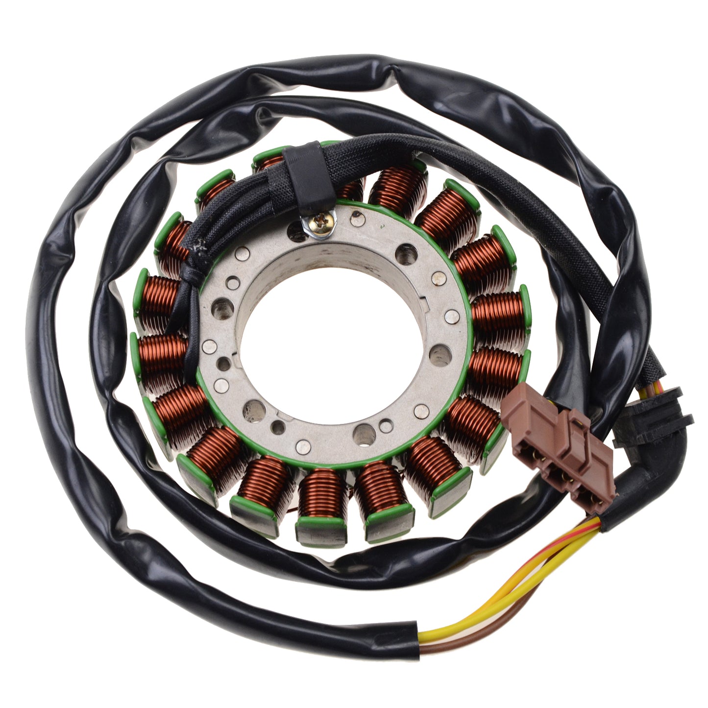 GOOFIT 18 Coil 3 Wires Motorcycle Magneto Stator Coil Ignition Generator Engine Accessories Replacement for ETV1000 1000R 2001-2009