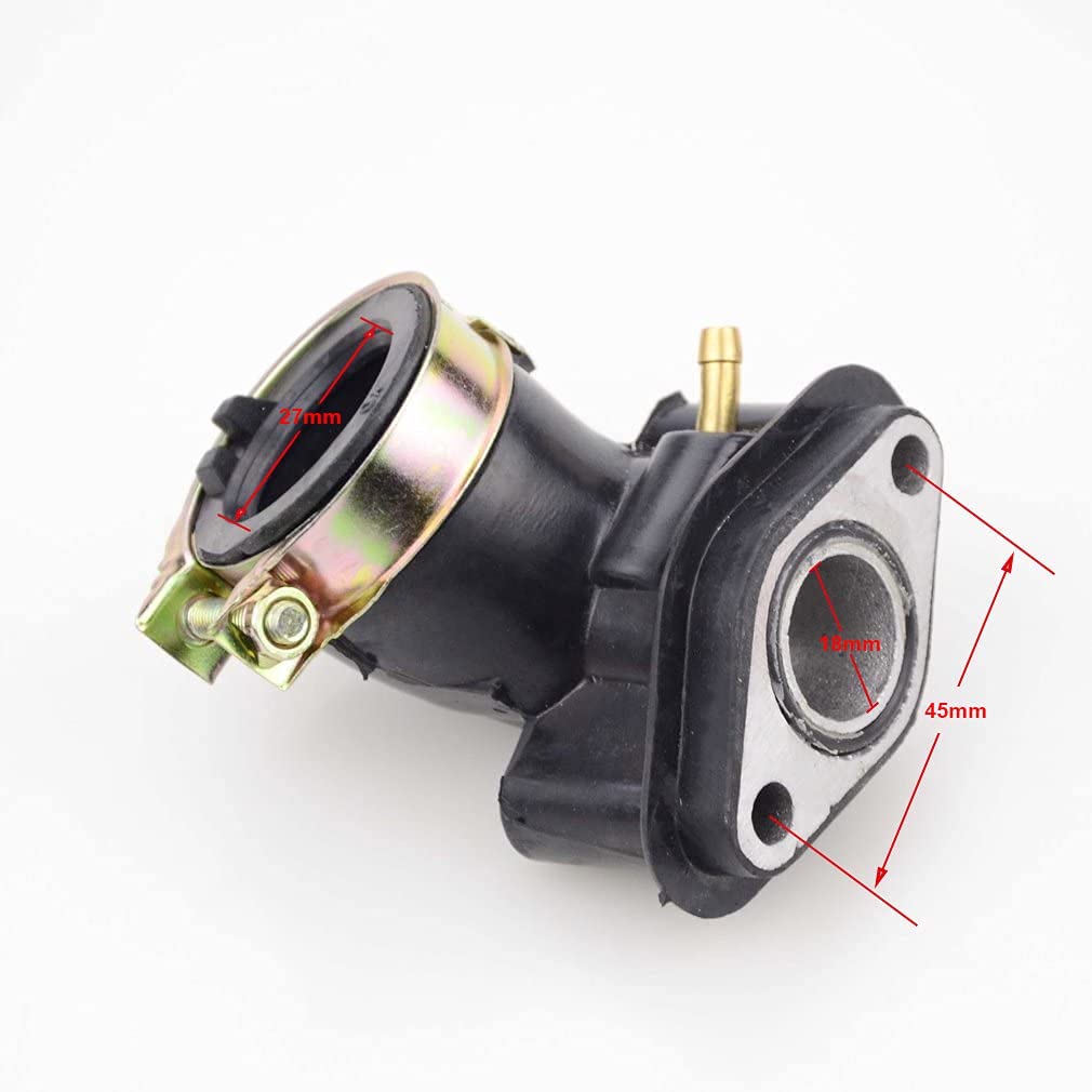 GOOFIT 90 Degree Bend Intake Manifold Pipe Replacement For GY6 80cc Moped