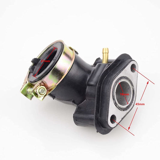 GOOFIT 90 Degree Bend Intake Manifold Pipe Replacement For GY6 80cc Moped