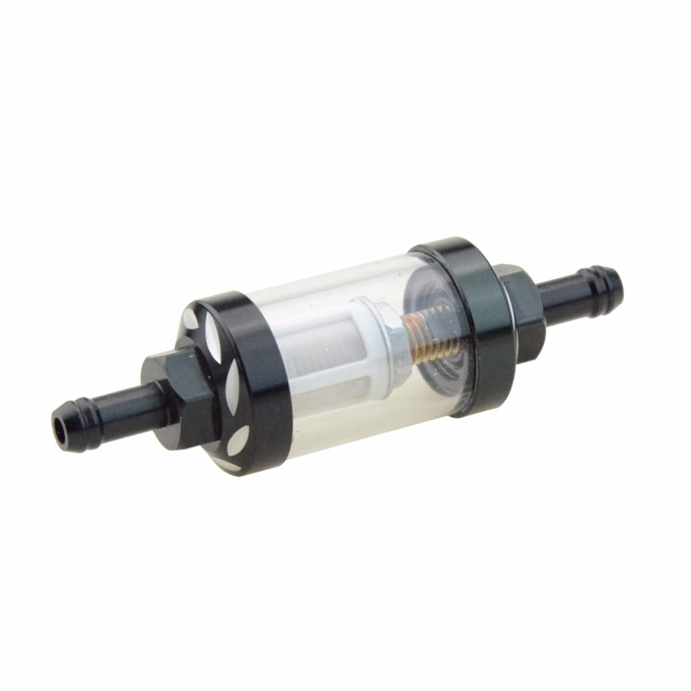 GOOFIT Universal Metal Gold CNC Fuel Filter Replacement for Motorcycle Scooter Dirt Bike