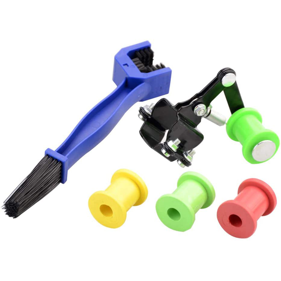 GOOFIT Chain Brush Maintenance Brush Chain Tensioner Adjuster Replacement For Motocross Bicycle ATV Quad Scooter Go kart
