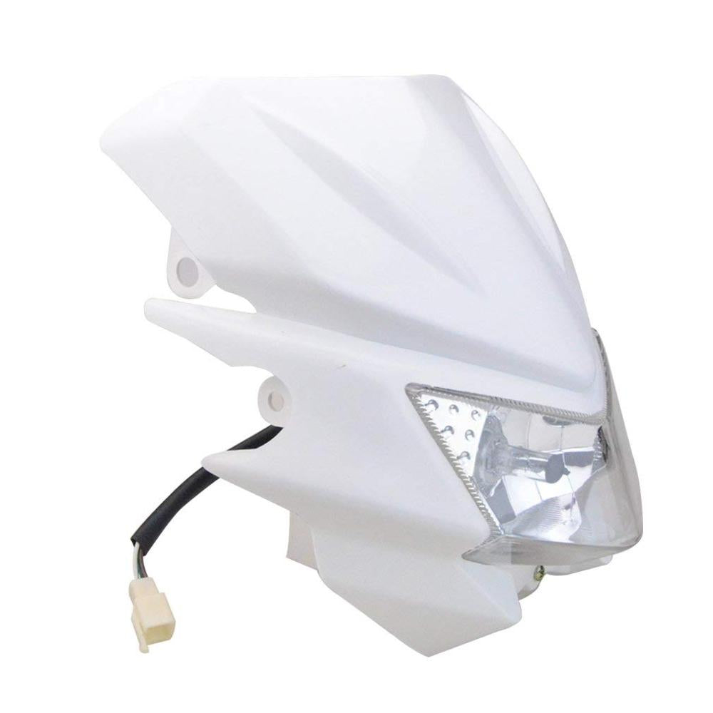 GOOFIT Motorcycle Dirt Bike Supermoto Universal Headlights Fairing Light Headlamp StreetFighter Replacement For KX125 KX250 KXF250 KXF450 KLX200 KLX25
