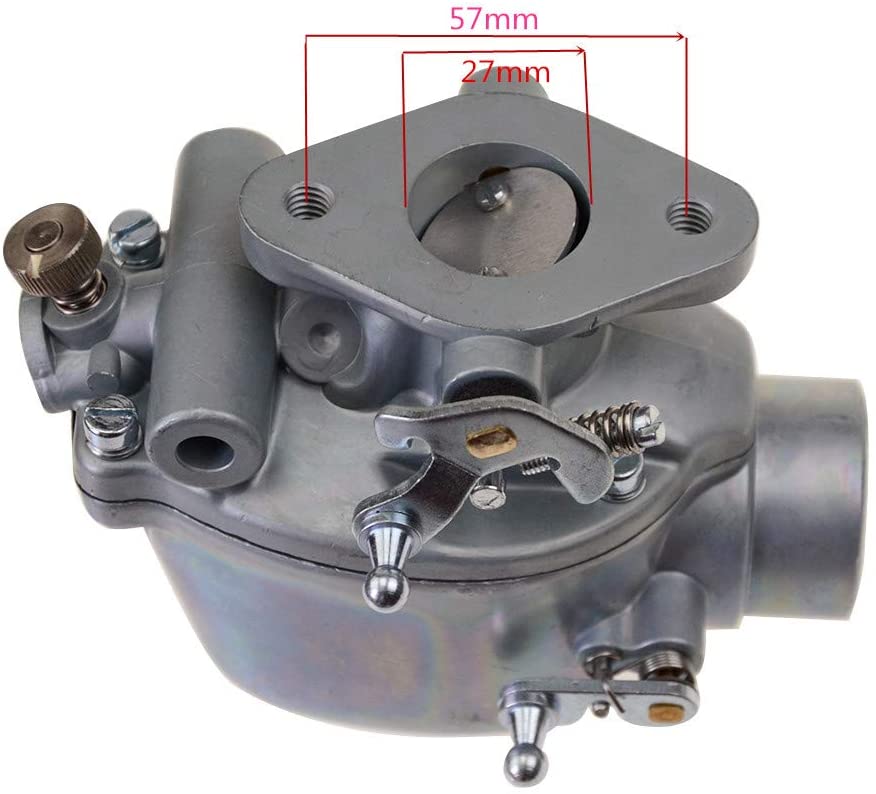 GOOFIT 27mm Carburetor with Gaskets Replacement for 8N 9N 2N TSX33 TSX241A TSX241B TSX241C 13876 0-13876 8N9510C B3NN9510A Silver