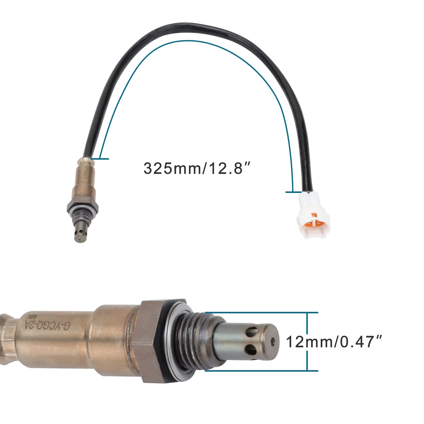 GOOFIT 2 Pin Oxygen Sensor Replacement for GY6 Engine 169cc 170cc EFI Jonway GTX 250 EFI 200