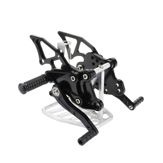 GOOFIT Motorcycle Modified Parts CNC Adjustable Rearset Foot Pegs Raise Replacement for Ninja 300