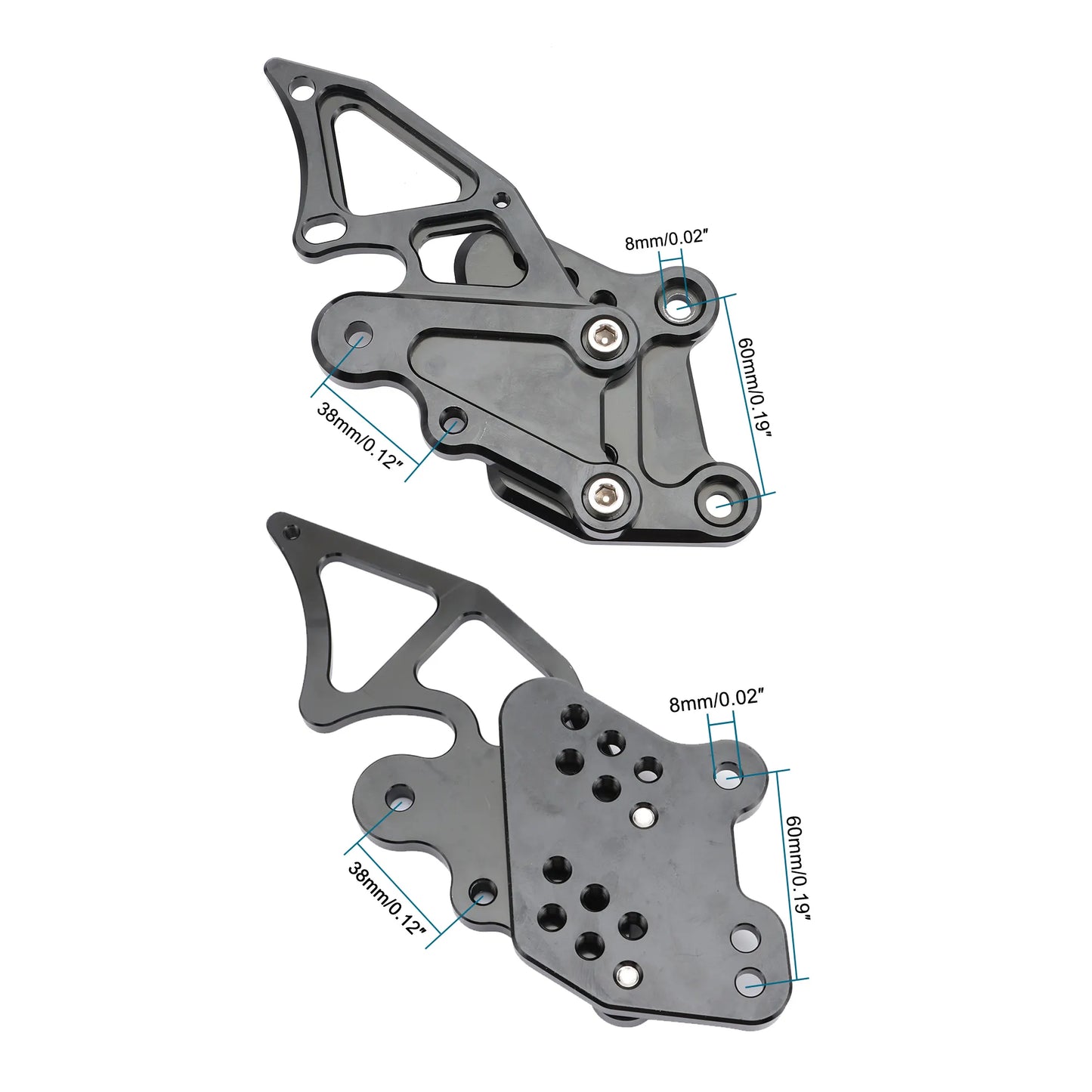 GOOFIT Motorcycle Modified Parts CNC Adjustable Rearset Foot Pegs Raise Replacement for Ninja 300