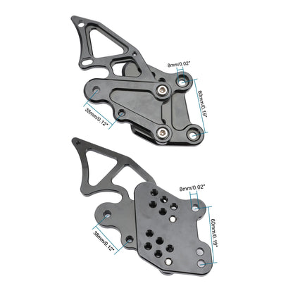 GOOFIT Motorcycle Modified Parts CNC Adjustable Rearset Foot Pegs Raise Replacement for Ninja 300