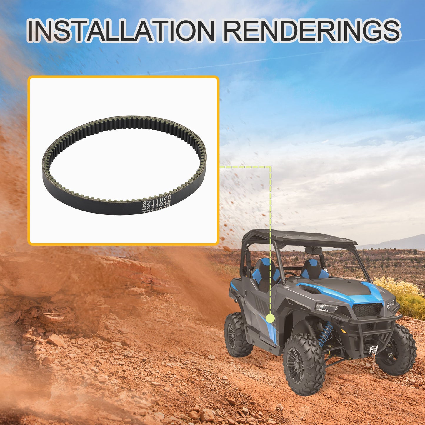 GOOFIT Motorcycle Drive Belt Replacement for 1993-2019 Polaris Ranger 500 RZR 800 Scrambler 400 Trail Boss 250 Spare Parts