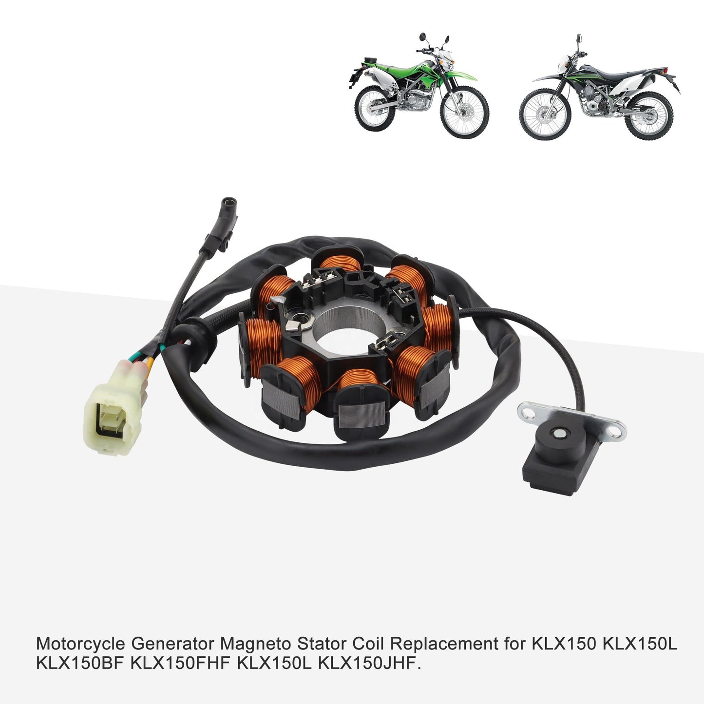 GOOFIT Motorcycle Generator Magneto Stator Coil Replacement for KLX150 KLX150L KLX150BF KLX150FHF KLX150L KLX150JHF 21003-0066 21003-0116