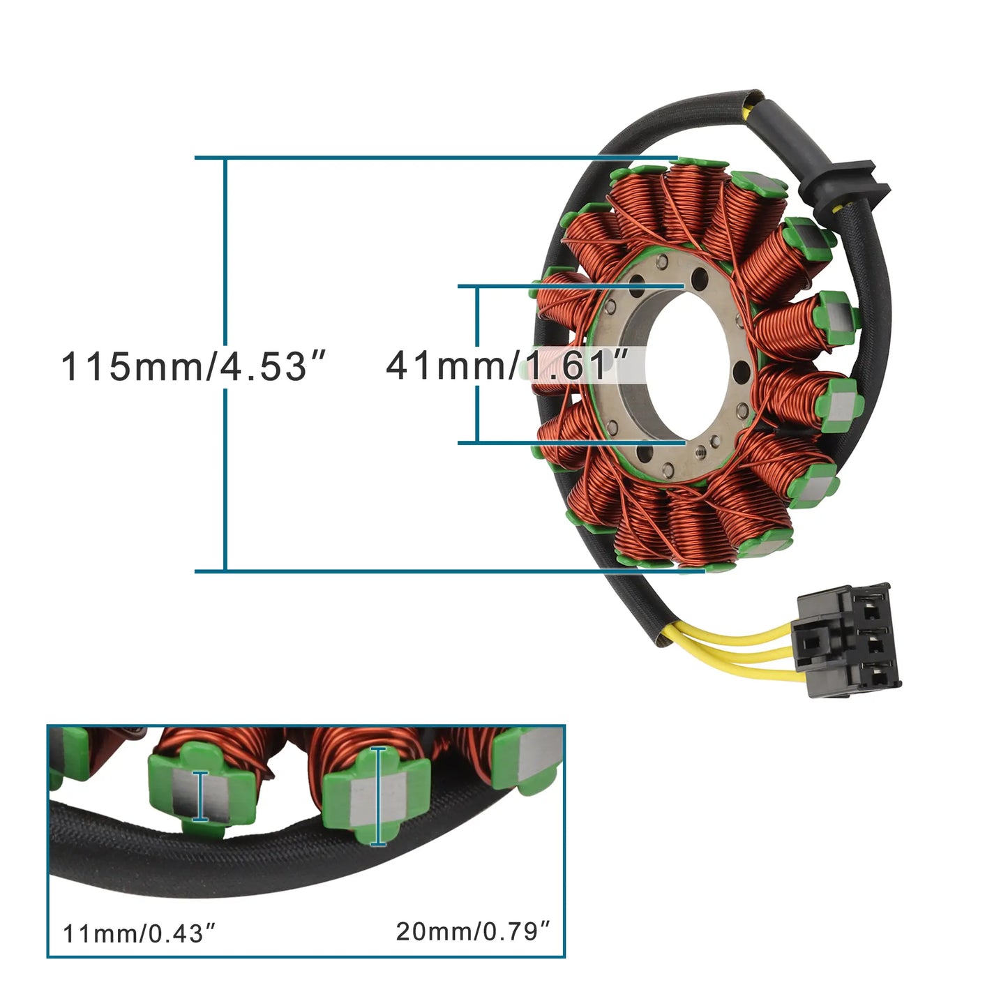 GOOFIT Motorcycle Magneto Stator Coil Replacement for Triumph Daytona 600 2003-2004 Triumph Daytona 650 2005 Triumph Speed Four 600 2002-2006 Triumph TT600 2000-2003 Triumph Speedmaster 865 2006-2007