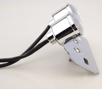 GOOFIT Universal Crystal Chrome Motorcycle Brake Tail Light With Integrated Turn Signals Indicator Backup Light Lamp Bulb Replacement for Scooter ATV
