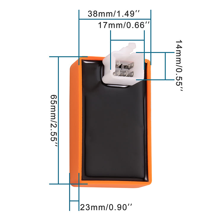 GOOFIT 5 Pin Ac Modified Orange CDI Replacement For 50cc 125cc Horizontal Engine Off-Road Vehicle Trolley ATV
