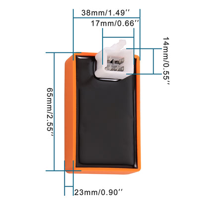 GOOFIT 5 Pin Ac Modified Orange CDI Replacement For 50cc 125cc Horizontal Engine Off-Road Vehicle Trolley ATV
