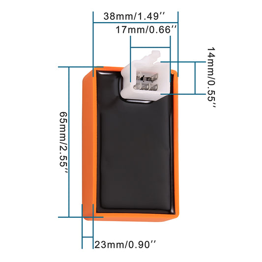 GOOFIT 5 Pin Ac Modified Orange CDI Replacement For 50cc 125cc Horizontal Engine Off-Road Vehicle Trolley ATV