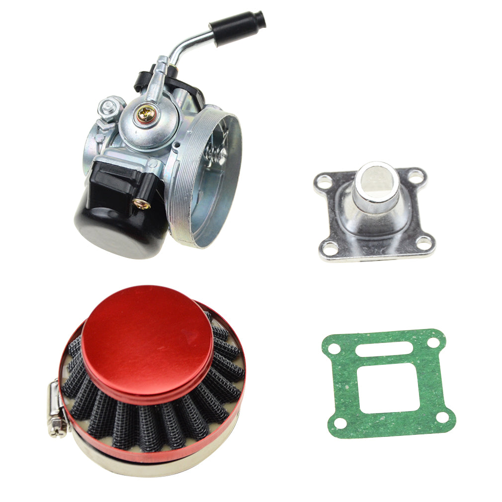 GOOFIT 47cc 49cc Carb Carburetor Air Filter Assembly Pocket Bike Red