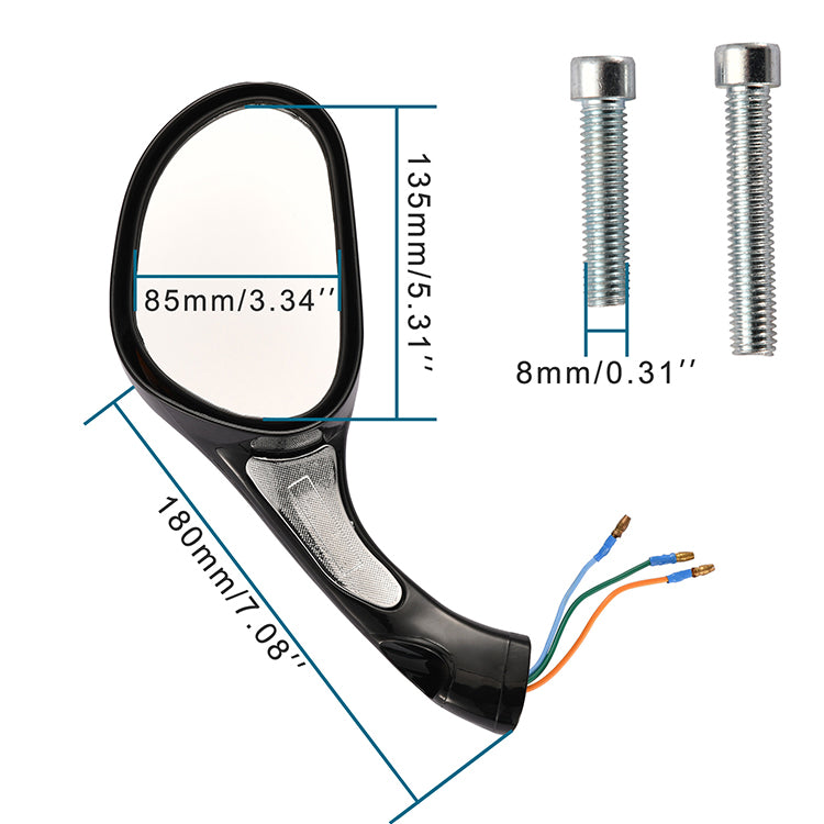 GOOFIT 8mm Scooter Rearview Mirrors Replacement for 50cc 70cc 90cc 110cc 125cc 150cc 200cc 250cc Moped Motorcycle Black