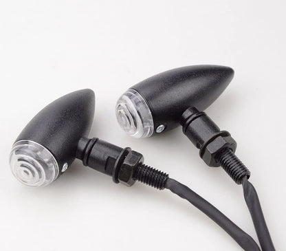 GOOFIT Motorcycle Black Shell LED Lamp Bulb Turn Indicator Signal light Replacement For Scooter Bike ATV