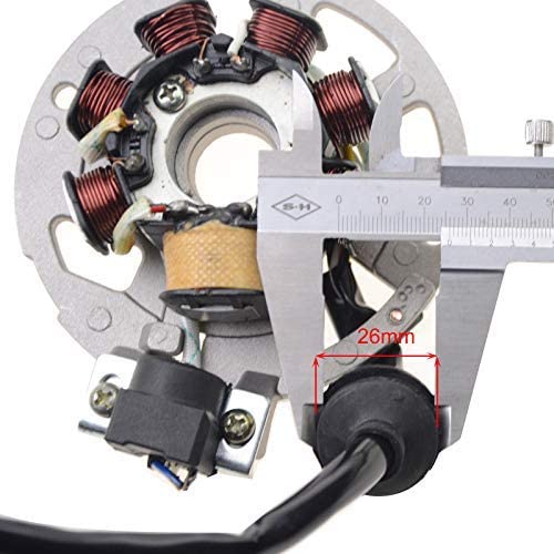 GOOFIT Motorcycle 5 Wires 3 Pin Ignition Stator Magneto Coil Generator Replacement for JOG50 Motorcycle Accessories