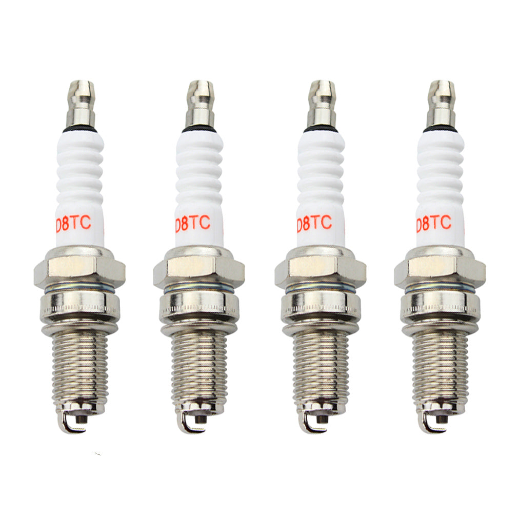 GOOFIT D8TC Spark Plug replacement for 125cc 150cc 200cc 250cc Chinese ATV Dirt Bike Go Kart Moped Scooter (4pcs/set)