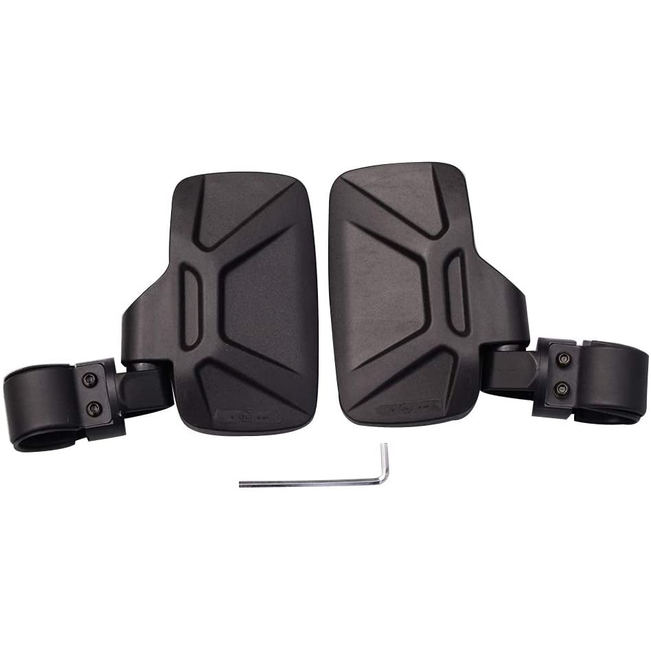 GOOFIT Rear View Side Mirror with 1.75" 2" Roll Cage Bar Replacement For UTV RZR XP1000 XP1K Turbo Black