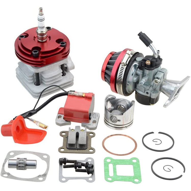 GOOFIT Gold Cylinder kit Carburetor Air Filter ignition coil Set Big Bore Piston Replacement For 47cc 49cc 2 stroke Engine Pocket Bike Atv Quad