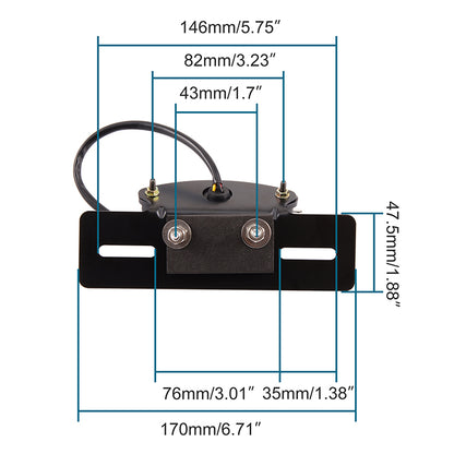 GOOFIT Motorcycle Smoky Lens Red Light LED Tail Light Integrated License Plate Rear Brake Lamp Cafe Racer Bobber