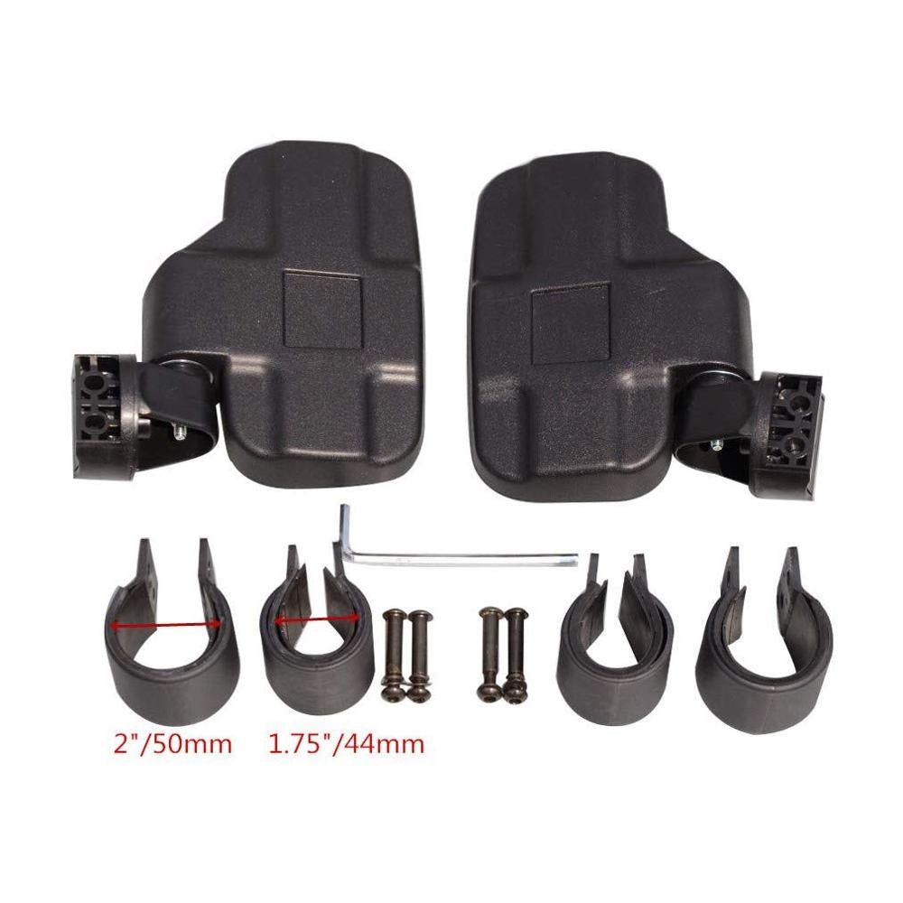 GOOFIT 1 Pair Offroad Rear View Side Mirror UTV KIT Replacement for Arctic Cat 1.75" - 2" Roll Cage Bar RZR 900 XP 1000 Turbo