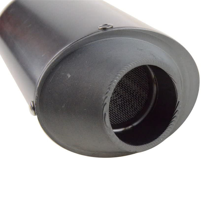 GOOFIT Stainless Steel 1.5 inch Inlet Exhaust Muffler and Slant Cut Exhaust Tip Silver