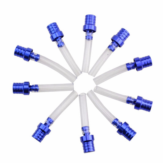 GOOFIT 10p/set 5 color moto Gas Fuel Petrol Tank Cap Valve Vent Breather Hose Tube For ATV PIT Dirt Bike Pipe Motorcycle (Blue)