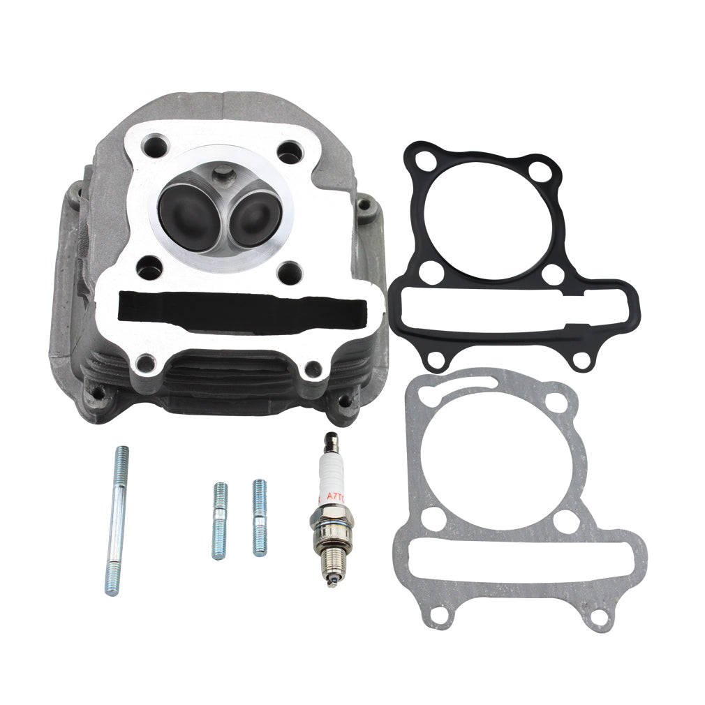 GOOFIT 57.4mm 4 Stroke GY6 Cylinder Head With Gasket Spark Plug Engine Gaskets Parts Replacement For 157QMJ 152QMI 150cc ATV TaoTao Karting