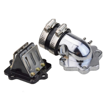 GOOFIT Intake Manifold with Reed Valves Replacement For 2 Stroke 50cc Jog Eton Moped Scooter
