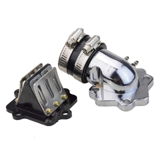 GOOFIT Intake Manifold with Reed Valves Replacement For 2 Stroke 50cc Jog Eton Moped Scooter