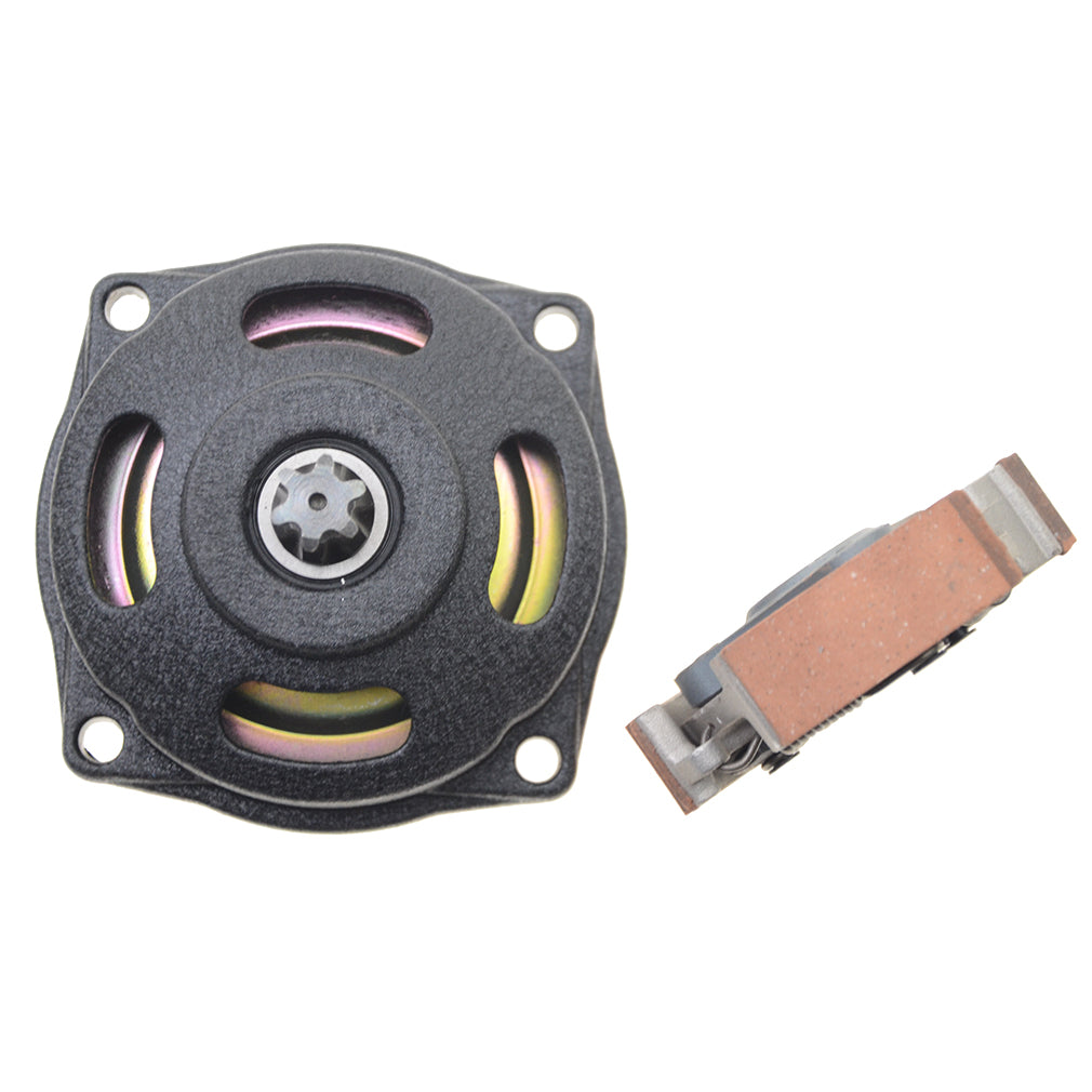 GOOFIT 6 Teeth Box Clutch Drum Assembly with Clutch Disc Kit Replacement For 2 Stroke 47cc 49cc Pocket Dirt Bike Mini ATV Quad Scooter