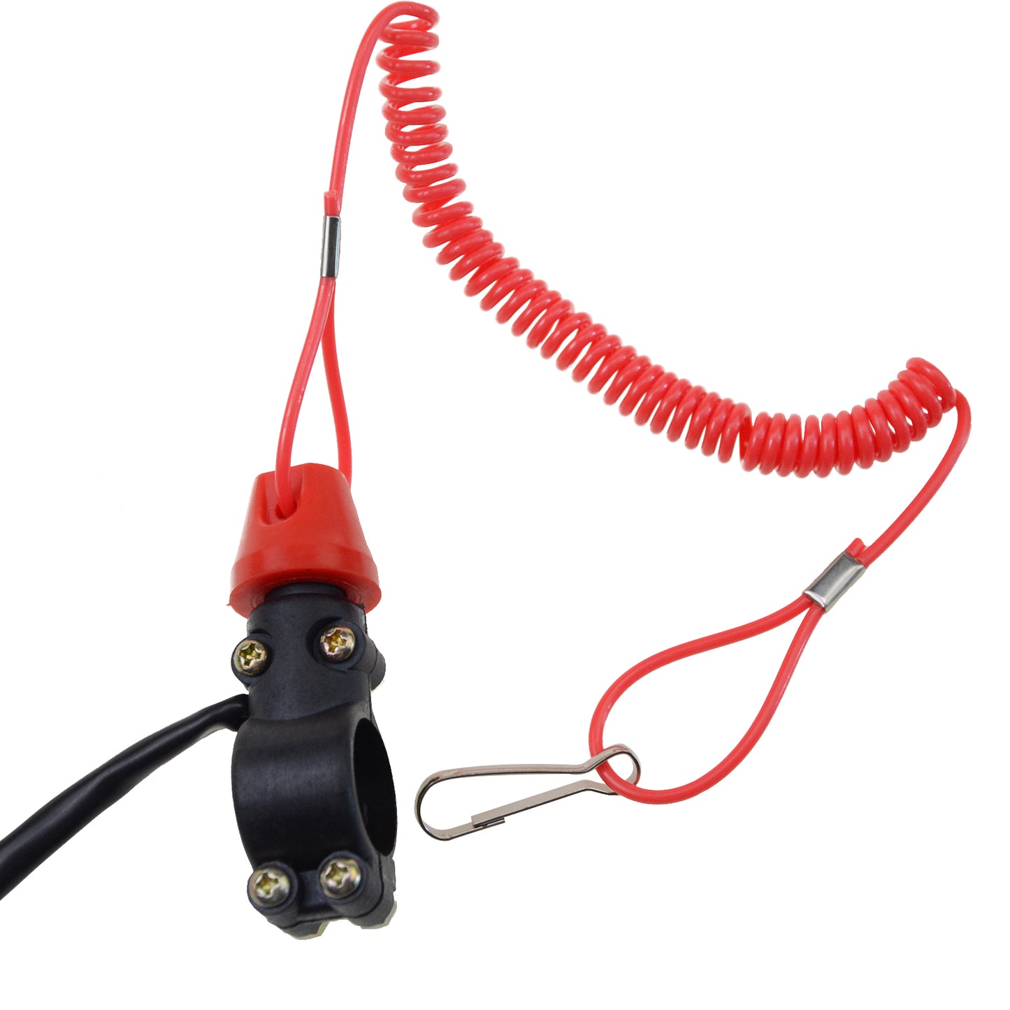 GOOFIT 7/8" 22mm Handlebar 2 Wire Tether Kill Switch Assembly Replacement for 50cc 70cc 90cc 110cc 125cc 150cc ATV 4 Wheeler Quad