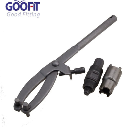 GOOFIT 3 Pcs Set Stator Removal Kit Clutch Tool Double-head Repair Tools Magneto Pull Code 24mm/27mm Holder Replacement For Chinese Scooter Parts Pit