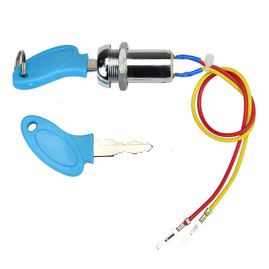 GOOFIT 2 Wire Iron Key Ignition Switch Locking Keys Replacement for Electric Scooters ATV Motorbike Motorcycle Ignition Starter