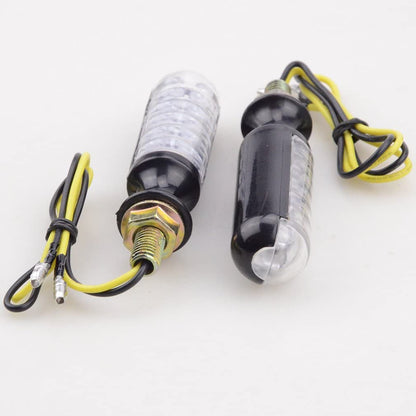 GOOFIT Universal Motorcycle Indicator Turn Signal light with 12 pcs LED for Scooter ATV Bicycle