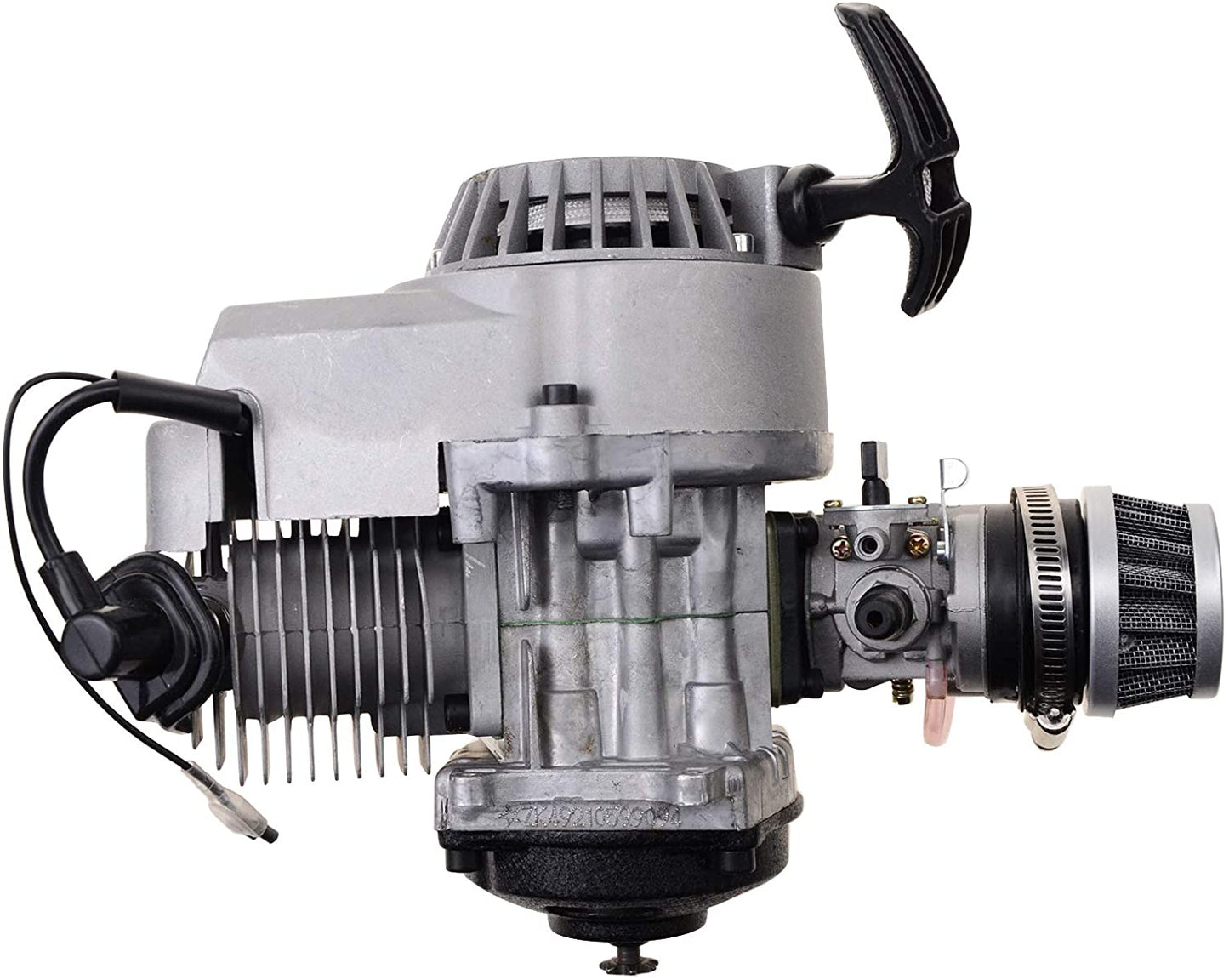 GOOFIT Complete 2 Stroke 49CC Engine with Pull Starter Carburetor Handle Bar Cylinder Block Throttle Cable Air Filter Replacement For Mini Dirt Bike P