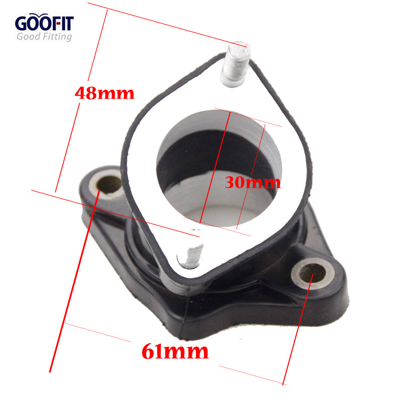 GOOFIT 30mm Intake Manifold Pipe Replacement for CG 250cc ATV Quad Dirt Bike Pit Bike Go Kart
