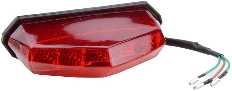 GOOFIT Plastic Tail light Brake Rear Light Turn Signal Indicator Lamp LED Bulbs Backup Light Replacement For ATV Scooter Bike