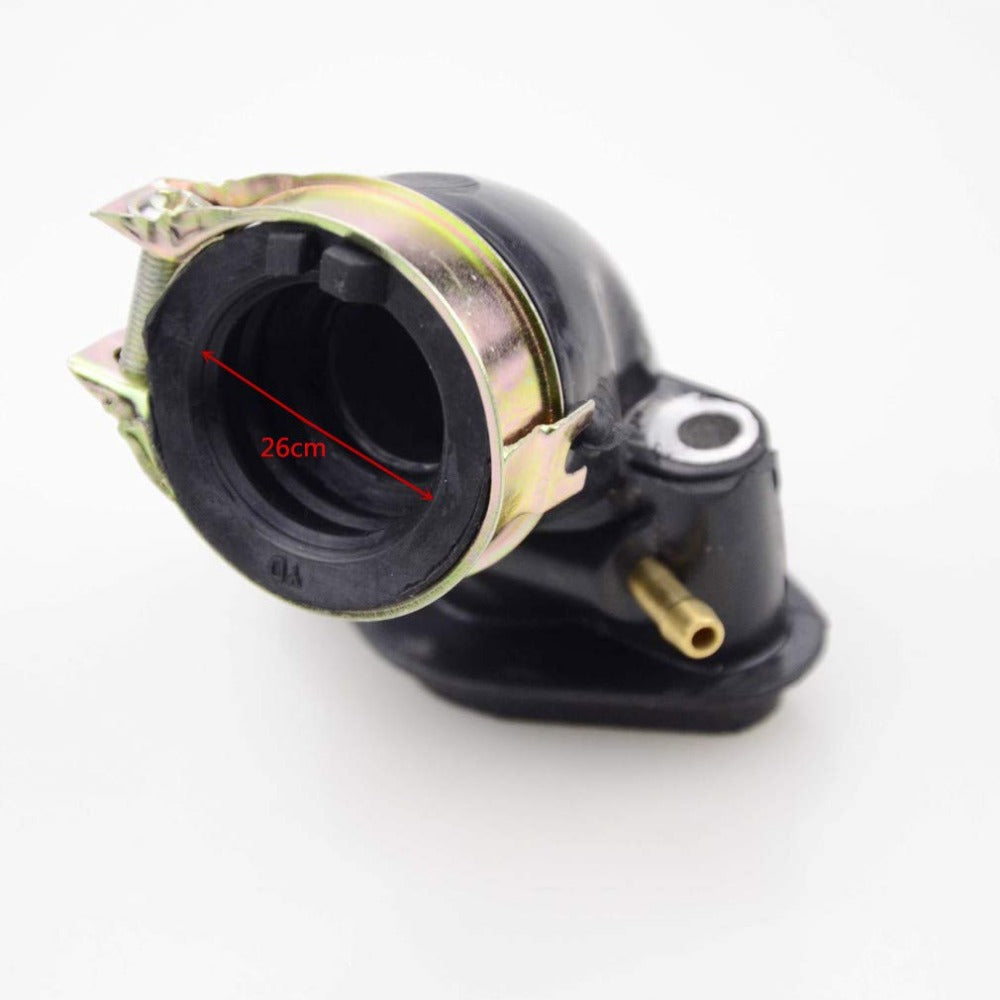 GOOFIT 90 Degree Bent Intake Manifold Pipe Replacement for GY6 49cc 50cc ATV Scooter Moped